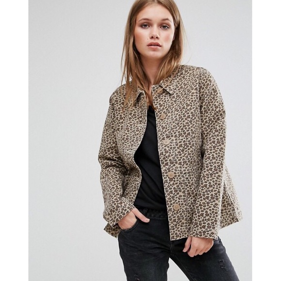 levi's leopard print jacket